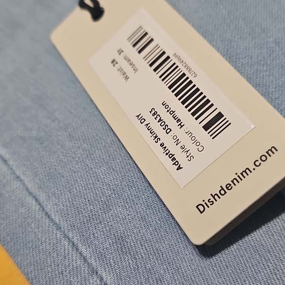 Dish-Denim Adaptive Skinny Light Blue Denim Jeans Size 28 NWT - Picture 8 of 8